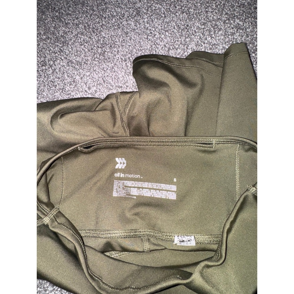 All In Motion Women's Olive Green High-Waisted Biker Shorts‎ - Picture 9 of 11